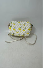 Load image into Gallery viewer, Aldo Womens Gurg White Yellow Lemon Print Adjustable Strap Charm Crossbody Bag