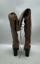 Load image into Gallery viewer, Wild Diva Womens Brown Round Toe Block Heel Over The Knee Boots Size 9