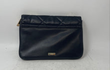 Load image into Gallery viewer, Aldo Womens Black Quilted Faux Leather Chain Strap Turn Lock Crossbody Handbag
