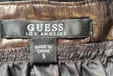 Load image into Gallery viewer, Guess Womens Dark Brown Sleeveless V-Neck Button Peplum Tank Top Size Small
