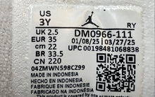 Load image into Gallery viewer, Nike Kids Air Jordan 3 Retro DM0966-111 White Lace-Up Sneaker Shoes Size 3Y