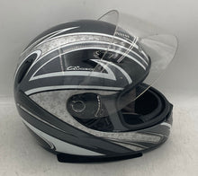 Load image into Gallery viewer, Fulmer Mens Jack Knife Black White Adjustable Strap Full-Face Motorcycle Helmet