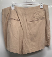 Load image into Gallery viewer, Ann Taylor Womens Beige Flat Front Regular Fit Side Zipper Chino Shorts Size 12