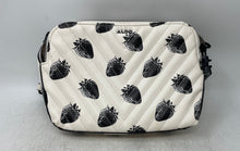 Load image into Gallery viewer, Aldo Womens White Black Strawberry Print Leather Adjustable Strap Crossbody Bag