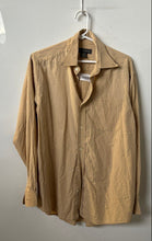 Load image into Gallery viewer, Banana Republic Mens Yellow Printed Long Sleeve Button-Up Shirt Size Medium