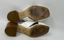 Load image into Gallery viewer, Michael Kors Womens White Criss Cross Strap Block Heel Slide Sandals Size 7.5 M