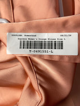 Load image into Gallery viewer, Express Womens Orange Long Sleeve Boyfriend Portofino Button-Up Shirt Size L