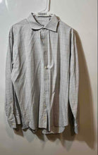 Load image into Gallery viewer, Michael Kors Mens Gray White Plaid Cotton Dress Shirt Size XL 17-17.5 34/35