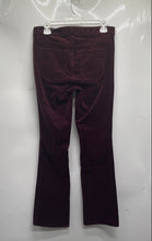 Load image into Gallery viewer, Ann Taylor Womens Burgundy Velvet 5 Pocket Design Bootcut Leg Ankle Pants Size 4