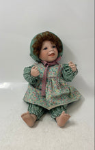 Load image into Gallery viewer, Antique Ceramic Decor Classic Green Floral Dress Collectible Doll