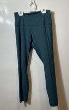 Load image into Gallery viewer, Lululemon Womens Teal Elastic Waist Skinny Leg Compression Leggings Size 8