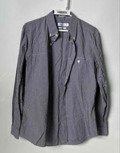 Load image into Gallery viewer, Calvin Klein Mens Black White Check Slim Fit Long Sleeve Button-Up Shirt Size M