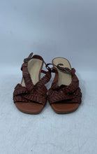 Load image into Gallery viewer, David Tate Womens Amarone Brown Wood Buckle Block Slingback Heels Size 9.5