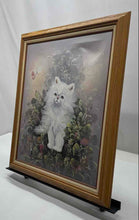 Load image into Gallery viewer, Home Decorative Wall Hanging Framed Fluffy White Persian Cat Art Painting
