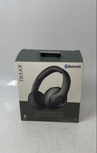 Load image into Gallery viewer, Traxx Graphite Gray Black Wireless Bluetooth Over The Ear Headphones With Mic