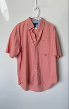 Load image into Gallery viewer, Tommy Hilfiger Mens Orange Printed Short Sleeve Button-Up Shirt Size Large