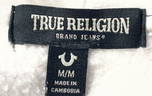 Load image into Gallery viewer, True Religion Mens White Long Sleeve Kangaroo Pockets Full Zip Hoodie Size M