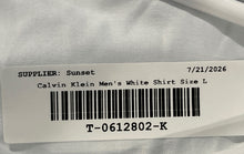 Load image into Gallery viewer, Calvin Klein Mens White Long Sleeve Collared Dress Shirt Size Large