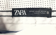 Load image into Gallery viewer, Zara Womens Light Blue Pleated Front Wide-Leg Trouser Pants Size XS