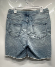 Load image into Gallery viewer, Zara Womens Blue Denim Slash Pocket Drawstring Waist Raw Hem Cut-Off Shorts Sz M