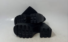 Load image into Gallery viewer, Womens Black Knitted Round Toe Pull-On Block Knee-High Booties Size 37