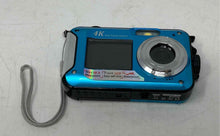 Load image into Gallery viewer, Blue Waterproof 4K Autofocus Digital Camera With Case And Charge Cable NCL