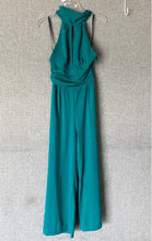 Load image into Gallery viewer, Bebe Womens Green Pleated Sleeveless Wide-Leg One-Piece Jumpsuit Size Small