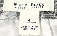 Load image into Gallery viewer, White House Black Market Womens White Black Floral Straight & Pencil Skirt Sz 4