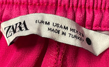 Load image into Gallery viewer, Zara Womens Pink Flat Front Elastic Waist Pull-On Trousers Pants Size Medium