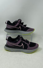 Load image into Gallery viewer, Nike Womens React Infinity Run Flyknit 2 CT2423-500 Black Purple Running Shoes 7