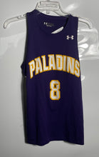 Load image into Gallery viewer, Under Armour Youth Purple Paladins #8 Pullover Basketball Jersey Size Small