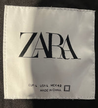 Load image into Gallery viewer, Zara Unisex Black Long Sleeve Stand-Up Collar Full-Zip Bomber Jacket Size L