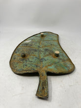 Load image into Gallery viewer, Green Leaf Shaped Centerpiece Collectible Footed Trinket Dish Tray