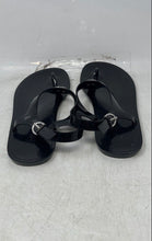 Load image into Gallery viewer, Michael Kors Womens Mallory Black Jelly Flat Thong Sandals Size 10