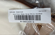 Load image into Gallery viewer, Anne Klein Womens Beige White Colorblock Leather Bucket Bag w/ Wallet