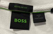 Load image into Gallery viewer, Hugo Boss Mens White Black Cotton Short Sleeve Regular Fit Polo Shirt Size S