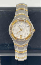 Load image into Gallery viewer, Authentic Bulova Women's Silver Tone/Gold Tone Watch.