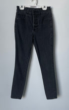 Load image into Gallery viewer, Express Womens Black Button Front Belt Loops High-Rise Skinny Jeans Size 2R