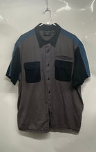 Load image into Gallery viewer, Harley Davidson Mens Gray Blue Embroidered Short Sleeve Button-Up Shirt Size XL