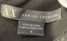Load image into Gallery viewer, Armani Exchange Womens Black Back Zip Sleeveless Mini Dress Size 6