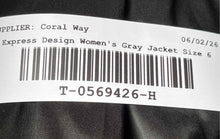 Load image into Gallery viewer, Express Design Studio Womens Gray Long Sleeve Pockets Two-Button Blazer Size 6
