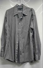 Load image into Gallery viewer, Banana Republic Mens White Black Plaid Cotton Long Sleeve Button-Up Shirt XL