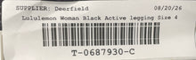 Load image into Gallery viewer, Lululemon Womens Black Elastic Waist Activewear Compression Legging Size 4
