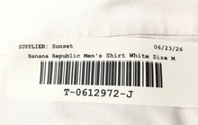 Load image into Gallery viewer, Banana Republic Mens White Cotton Non-Iron Long Sleeve Button-Up Shirt Size M