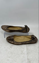 Load image into Gallery viewer, Coach Womens Bronze Leather Round Toe Slip-On Ballet Flats Size 6B