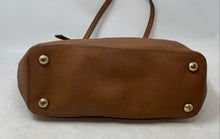 Load image into Gallery viewer, Michael Kors Womens Brown Leather Double Handle Outer Pockets Zipper Tote Bag