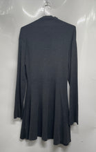Load image into Gallery viewer, H&M Womens Gray Fine Knit Ribbed Mock Neck Long Sleeve Sweater Dress Size Medium