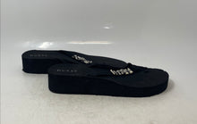 Load image into Gallery viewer, Guess Womens Black Rhinestone Slip-On Round Toe Flip Flop Sandals Size 10 M
