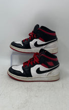 Load image into Gallery viewer, Nike Kids Air Jordan 1 Mid DQ8423-106 White Black Red Sneaker Shoes Size 4Y
