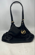 Load image into Gallery viewer, Michael Kors Womens Black Leather Charm Double Handle Luxury Shoulder Bag